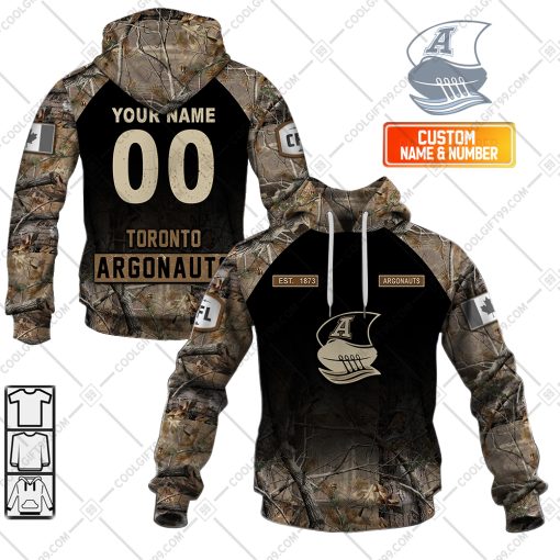 Personalized CFL Toronto Argonauts Huting Camouflage Style | Hoodie, T Shirt, Zip Hoodie, Sweatshirt