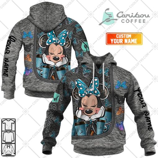 Personalized Caribou Minnie Mouse Design | Hoodie, T Shirt, Zip Hoodie, Sweatshirt