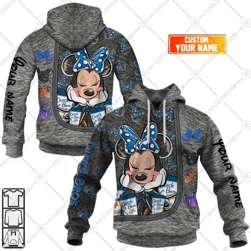 Personalized Dutch Bros Minnie Mouse Design | Hoodie, T Shirt, Zip Hoodie, Sweatshirt