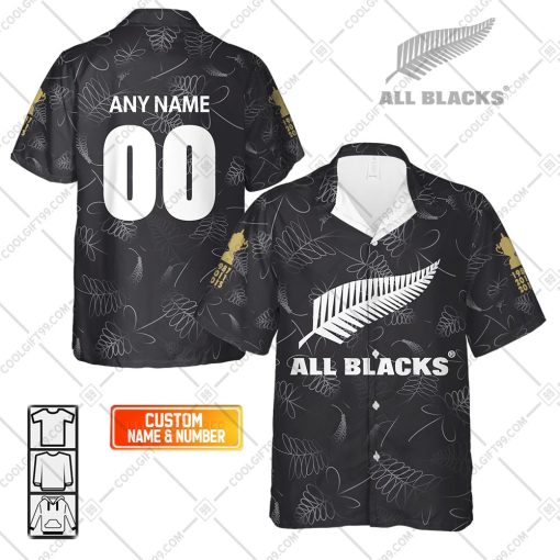 Personalized New Zealand Rugby All Blacks Hawaiian Shirt
