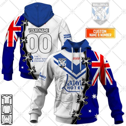 Personalized NRL Canterbury Bankstown Bulldogs Home Jersey Mix Flag | Hoodie, T Shirt, Zip Hoodie, Sweatshirt
