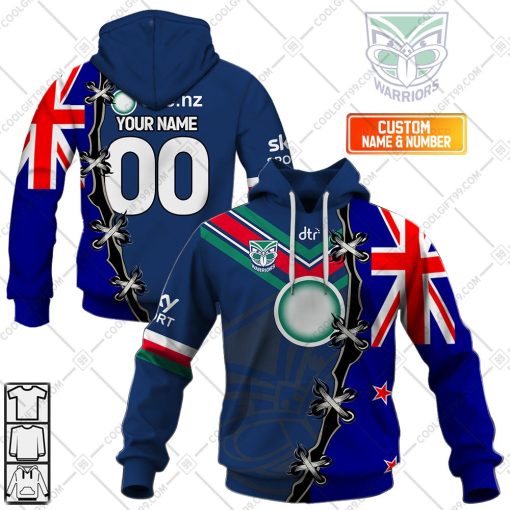 Personalized NRL New Zealand Warriors Home Jersey Mix Flag | Hoodie, T Shirt, Zip Hoodie, Sweatshirt