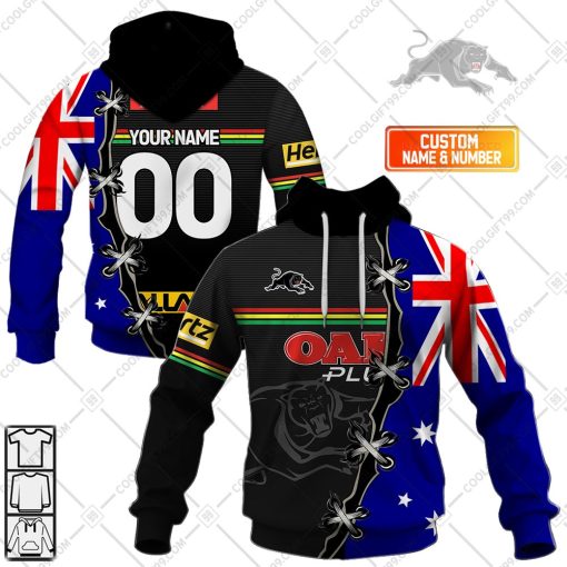 Personalized NRL Penrith Panthers Home Jersey Mix Flag | Hoodie, T Shirt, Zip Hoodie, Sweatshirt