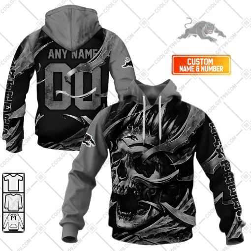 Personalized NRL Penrith Panthers Metal Skull | Hoodie, T Shirt, Zip Hoodie, Sweatshirt