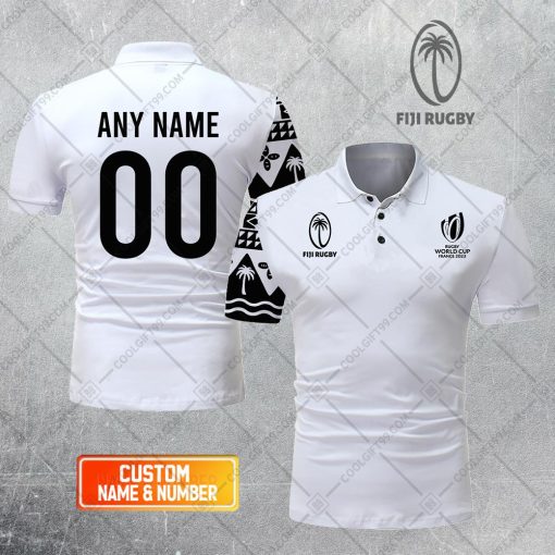 Personalized Rugby World Cup 2023 Fiji Rugby Home Jersey Style Polo Shirt