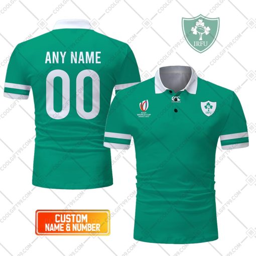 Personalized Rugby World Cup 2023 Ireland Rugby Home Jersey Style Polo Shirt