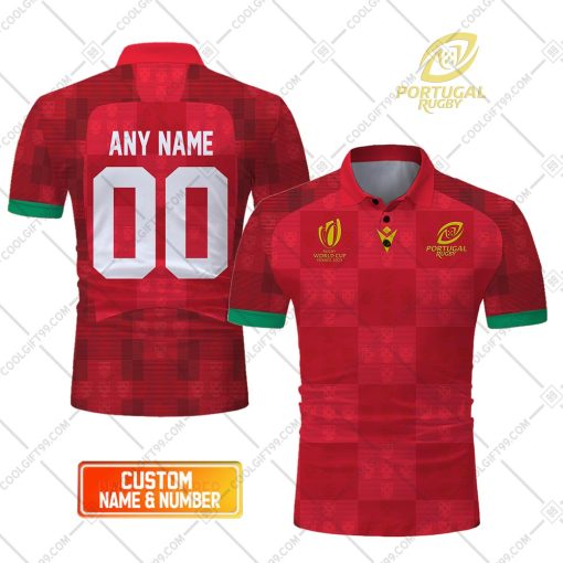 Personalized Rugby World Cup 2023 Portugal Rugby Home Jersey Style Polo Shirt