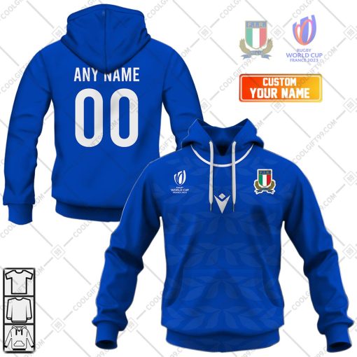 Personalized Rugby World Cup 2023 ITALY Rugby Home Jersey | Hoodie, T Shirt, Zip Hoodie, Sweatshirt