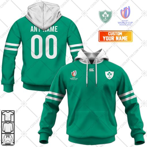 Personalized Rugby World Cup 2023 Ireland Rugby Home Jersey | Hoodie, T Shirt, Zip Hoodie, Sweatshirt