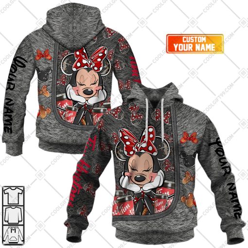 Personalized Tim Hortons Minnie Mouse Design | Hoodie, T Shirt, Zip Hoodie, Sweatshirt