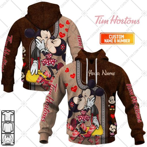 Tim Hortons Mickey and Minnie Design | Hoodie, T Shirt, Zip Hoodie, Sweatshirt
