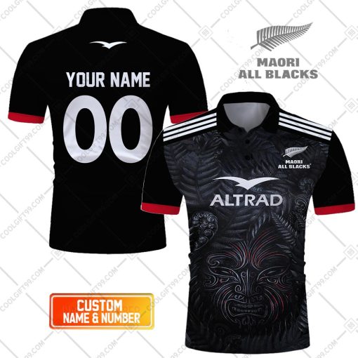 New Zealand Rugby Maori All Black Polo Shirt