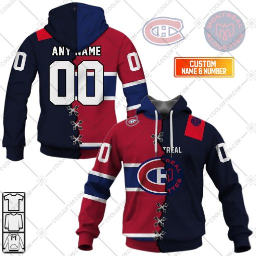 Personalized NHL Montreal Canadiens Mix CFL Montreal Alouettes Jersey Style | Hoodie, T Shirt, Zip Hoodie, Sweatshirt