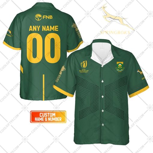Personalized Rugby World Cup 2023 Springboks South Africa Rugby Jersey Style | Hawaiian Shirt