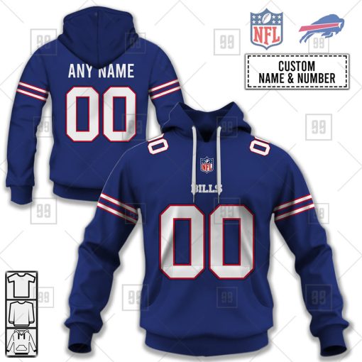 Personalized NFL Buffalo Bills Home Jersey Style | Hoodie, T Shirt, Zip Hoodie, Sweatshirt