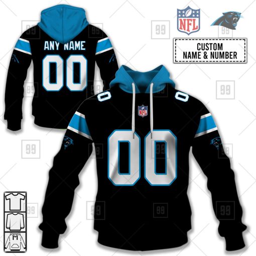 Personalized NFL Carolina Panthers Home Jersey Style | Hoodie, T Shirt, Zip Hoodie, Sweatshirt