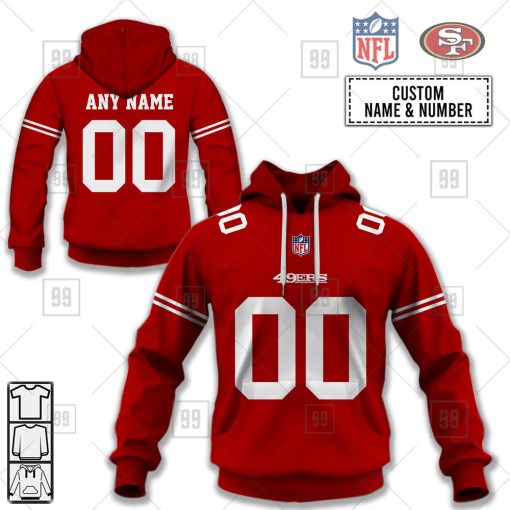 Personalized NFL San Francisco 49ers Home Jersey Style | Hoodie, T Shirt, Zip Hoodie, Sweatshirt