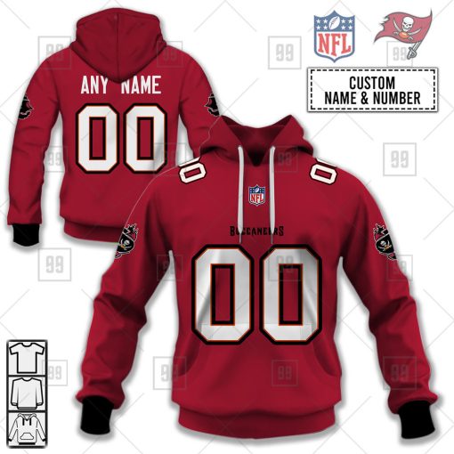 Personalized NFL Tampa Bay Buccaneers Home Jersey Style | Hoodie, T Shirt, Zip Hoodie, Sweatshirt