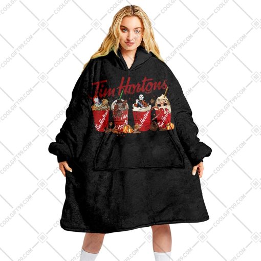 Tim Hortons Horror Movie Black | Oodie, Flanket, Blanket Hoodie, Snuggie