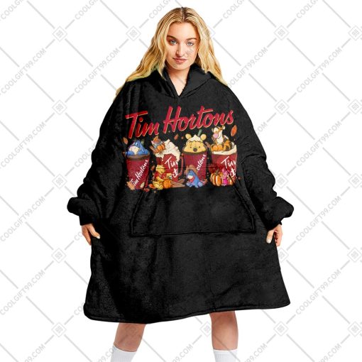 Tim Hortons Pooh and friends Black | Oodie, Flanket, Blanket Hoodie, Snuggie