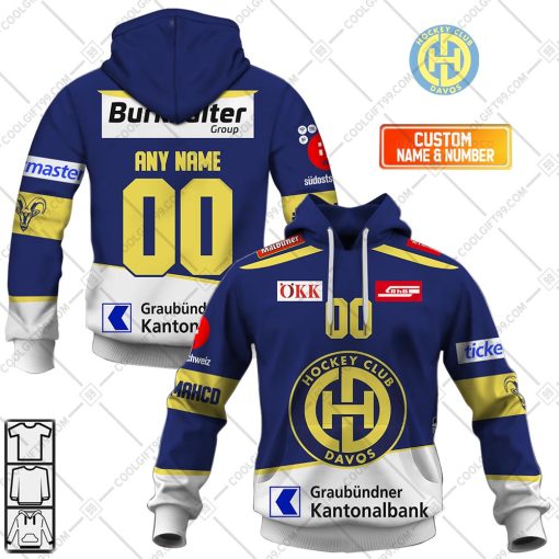 Personalized NL Hockey HC Davos Home jersey Style | Hoodie, T Shirt, Zip Hoodie, Sweatshirt