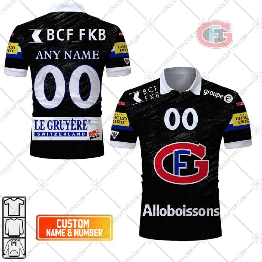 Personalized NL Hockey Fribourg Gotteron Home jersey Style | Polo Shirt