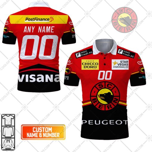 Personalized NL Hockey SC Bern Home jersey Style | Polo Shirt