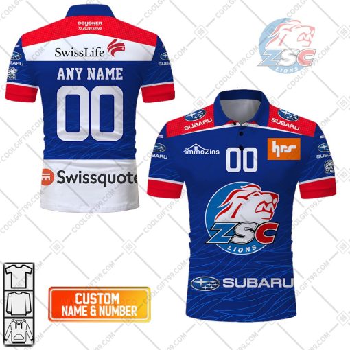 Personalized NL Hockey ZSC Lions Home jersey Style | Polo Shirt