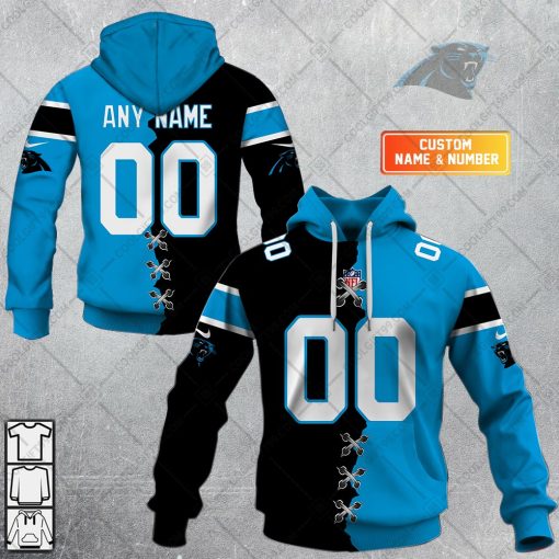 Personalized NFL Carolina Panthers Mix Jersey Style Hoodie, T Shirt, Zip Hoodie, Sweatshirt