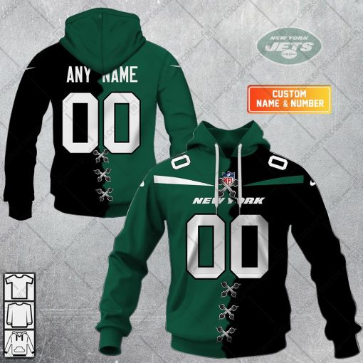 Personalized NFL New York Jets Mix Jersey Style Hoodie, T Shirt, Zip Hoodie, Sweatshirt