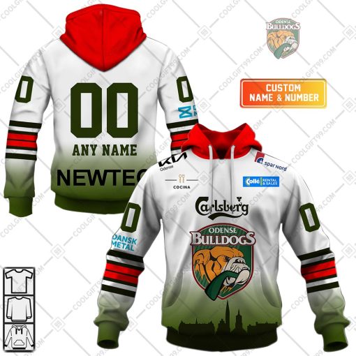 Personalized Metal Ligaen Odense Bulldogs Home Jersey 2324 Style | Hoodie, T Shirt, Zip Hoodie, Sweatshirt