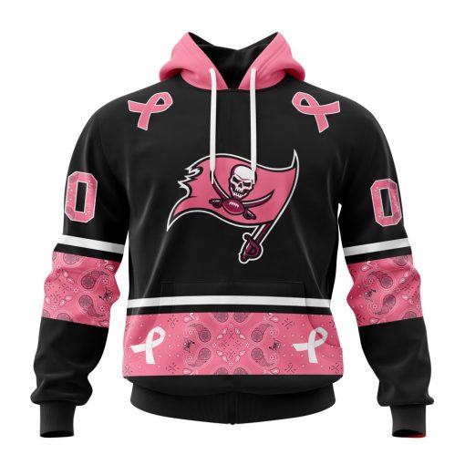 Personalized NFL Tampa Bay Buccaneers PINK BREAST CANCER Specialized Design In Classic Style With Paisley