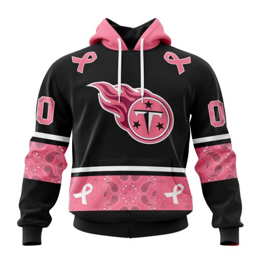 Personalized NFL Tennessee Titans PINK BREAST CANCER Specialized Design In Classic Style With Paisley