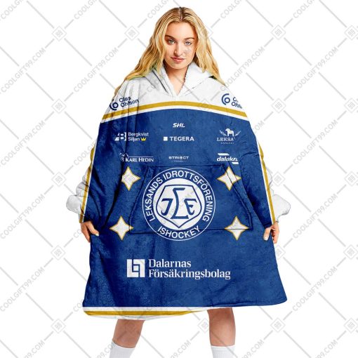 Personalized SHL Leksands IF Home jersey Style | Oodie, Flanket, Blanket Hoodie, Snuggie